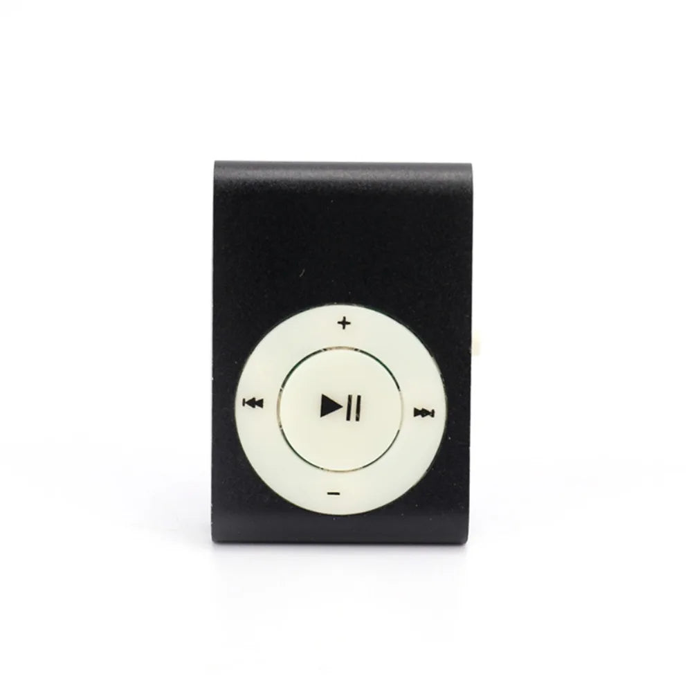 مشغل MP3 صغير جديد محمول يعمل بمنفذ USB، بتصميم أنيق ومشبك ملون، يدعم بطاقات الذاكرة الخارجية (TF).