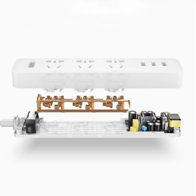 Original Xiaomi Smart Home Electronic Power Strip Socket Fast Charging 3 USB with 3 Sockets Standard Plug For Smart Home Life