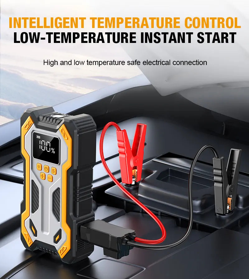 Jump Starter with Air Compressor 7000A Portable Car Battery Booster (9.0 Gas/6.5L Diesel) with 160PSI Auto-Shutoff Tire Inflator