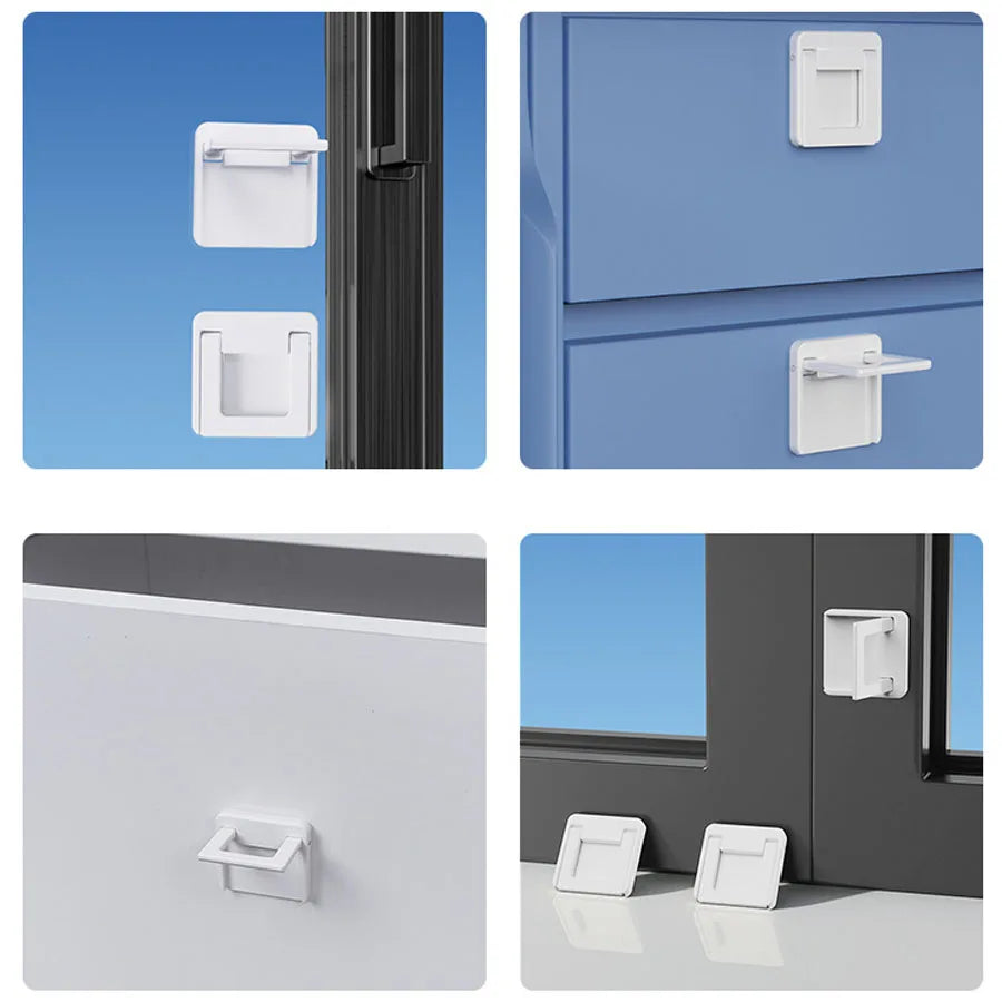 Kids Safety Sliding Door Window Limit Lock Punch-free Paste Multifunction Baby Security Protection Drawer Cabinet Door Locks