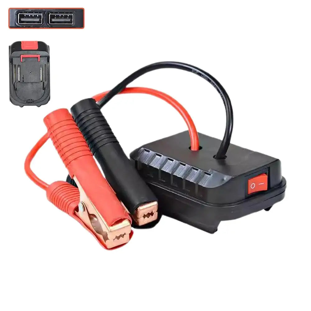 Igniter Jump Starter for Makita Lithium Battery Booster Cable Adapter Emergency Power Kit DIY Converter With Clip