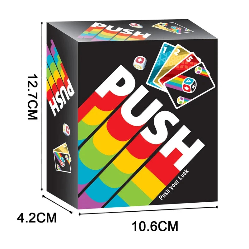 Push Card Game Family Board Game for Adults and Teens 2-6 Players Strategy Fun Age 8 Years Up