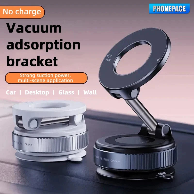 Magnetic Phone Holder Car Phone Holder Foldable Design 360° Adjustable VacuumMount for Car/Desk/Bathroom/Universa