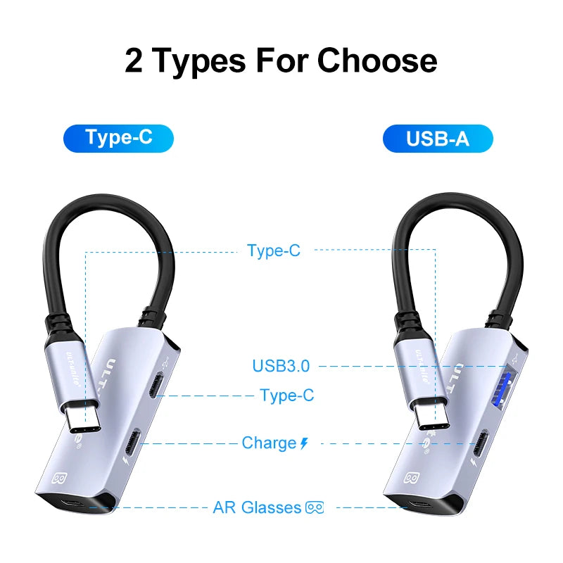 USB-C Adapter Converter for XREAL nreal,Switch,StemDeck,Thunderbird Air plus,Huawei Vision AR Glass Type C Power Conversion