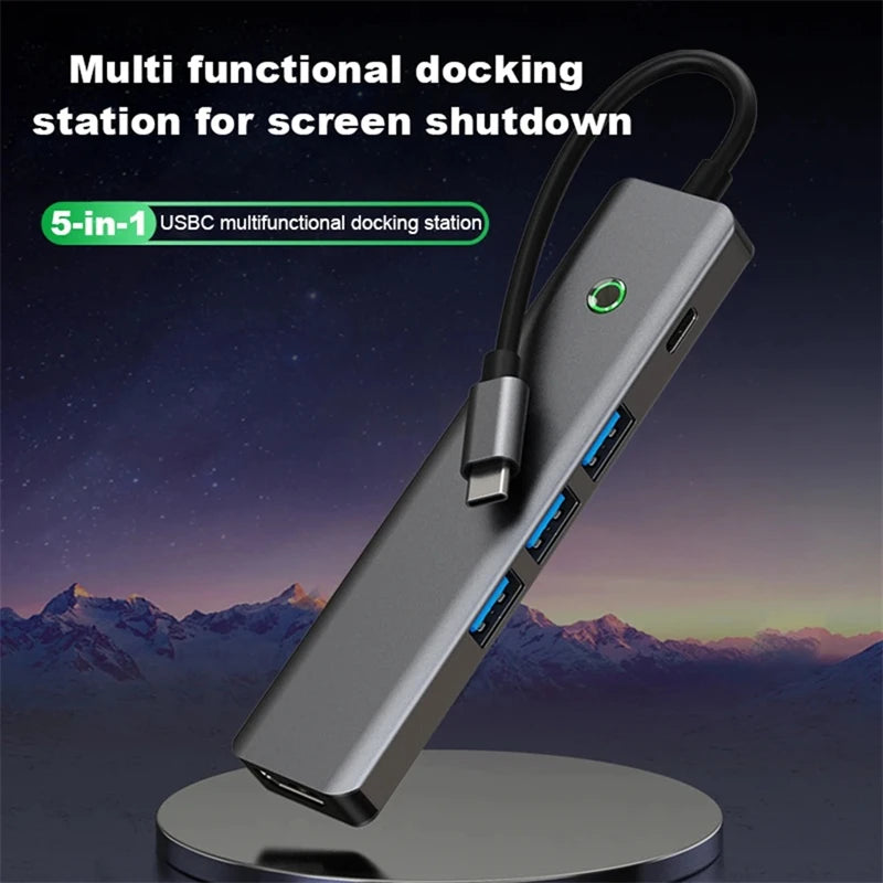 USB C 3.0 HUB Type C to Multi 4K HDMI Monitor Video Converter RJ45 Ethernet VGA PD Power Adapter Docking Station Laptop Splitter