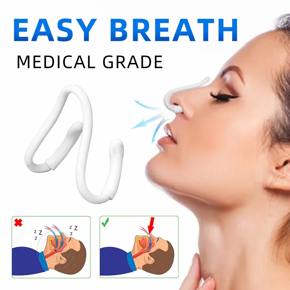 Nasal Dilator For Improve Nose Vent Ease Breathing Relieve Snore Silicone Anti Snoring Nose Clip For Better Sleep Snore Solution