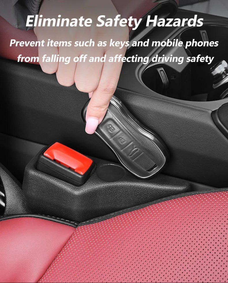 2Pcs Car Seat Gap Filler Odorless Seat Belt Buckle Protector Flexible Seat Side Gap Filling Strip Universal Auto Drop Blocker