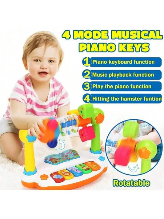 Baby Piano Toy, Light Up Music Baby Toys for12 18 Months Early Learning Educational Piano Toy 1 Year Old Boy Girl Gifts