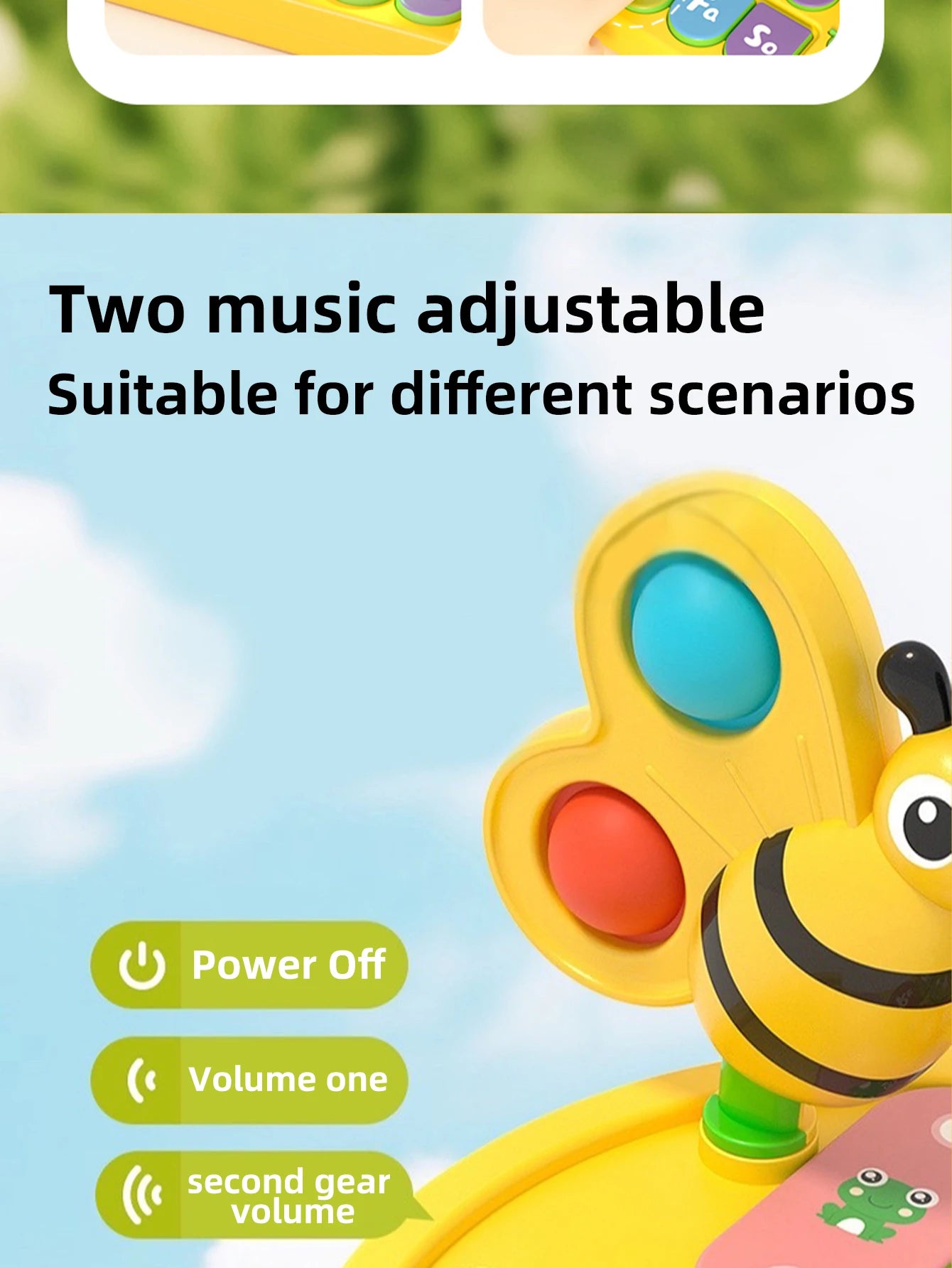 Baby Colorful Insect Musical Instrument - Baby Early Education Smart Electronic Piano Toy for Boys and Girls