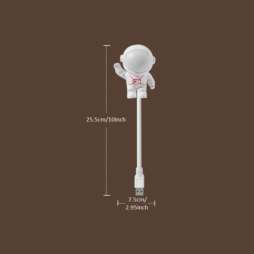 Ночник в виде космонавта с USB-подключением, голосовым управлением, мини-светодиод, USB-штекер, защита глаз, светодиодный датчик звука, настольная лампа для чтения в спальне, подарок.