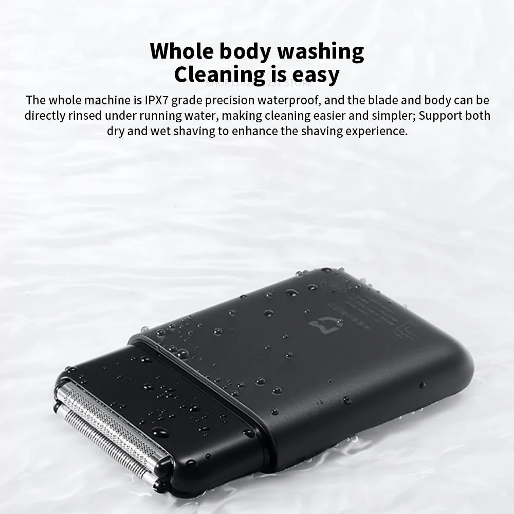 Xiaomi Mijia Electric Shaver Dual Cutter Blade Reciprocating High-Speed Motor Magnetic Suction IPX7 Waterproof Portable Razor