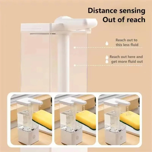 New Automatic Soap Dispenser Touchless Built-in 1500MAh Battery Type C Rechargeable High Capacity Cleaning Detergent Dispenser