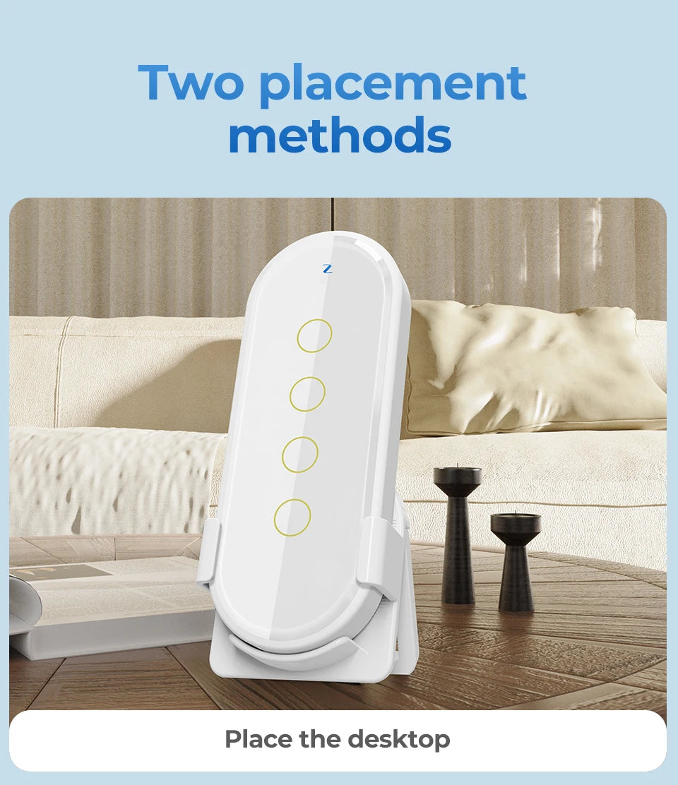 SMATRUL Tuya ZigBee Wireless Smart Home Scene Switch Light 4 Gang 12 Scene Touch Light Switch Remote Control Smart Life App
