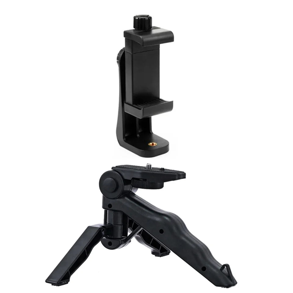 Phone Holder Portable Tripod Foldable Desktop Mobile Phone Stand Rotatable Selfie Holding Live Video Camera Stabilizer Bracke