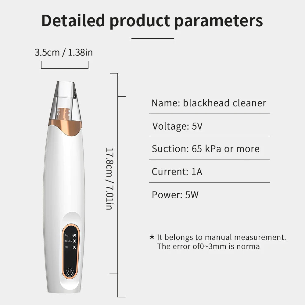 Hot Compress Blackhead Remover Vacuum Suction Acne Pore Cleaner Electric Nose Face Deep Cleansing Skin Care Device Birthday Gift