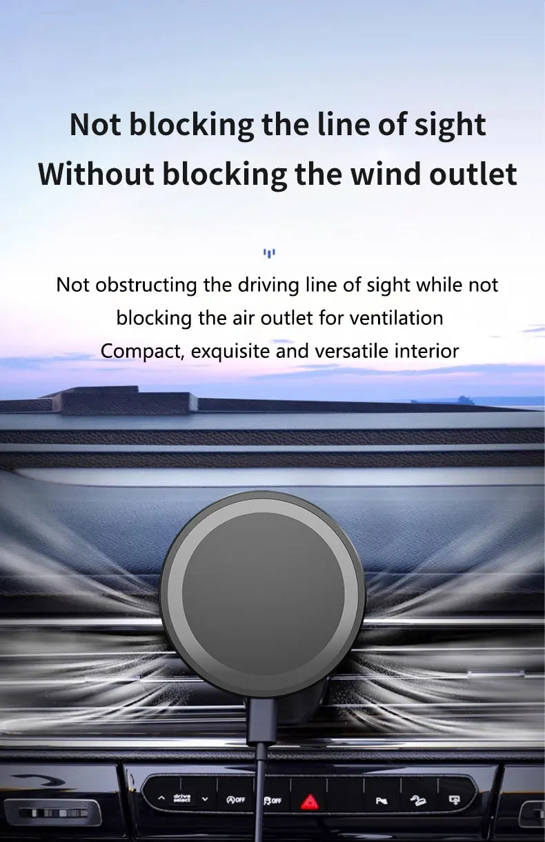 HOMEFISH Magnetic Car Wireless Charger Stand Mobile Phone Chargers Holder For Phone Pad  Watch Earphones Fast Charging Station