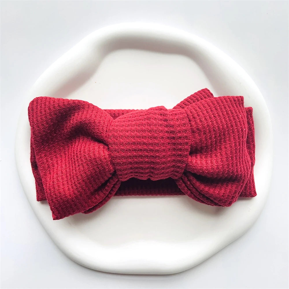 Baby Girl Bow Headband for Children Newborn Baby Turbans for Babies Solid Big Bowknot Headbands Infant Baby Hair Accessories