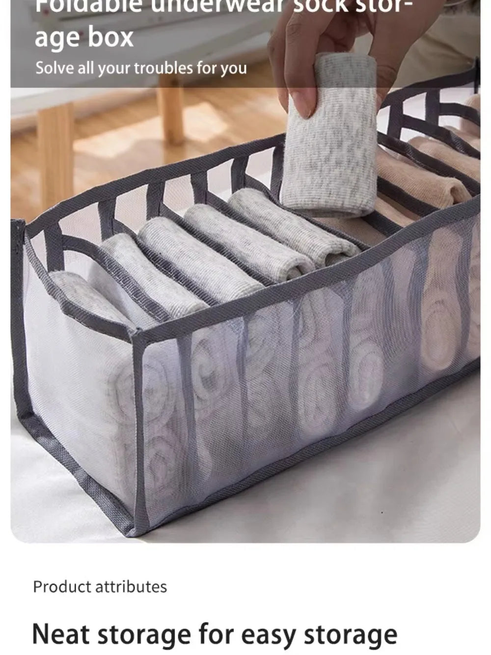 Closet Organizer Underwear Organizer for Wardrobe Clothes Cabinets Drawer Organizers Bra Socks Storage Organizer Box