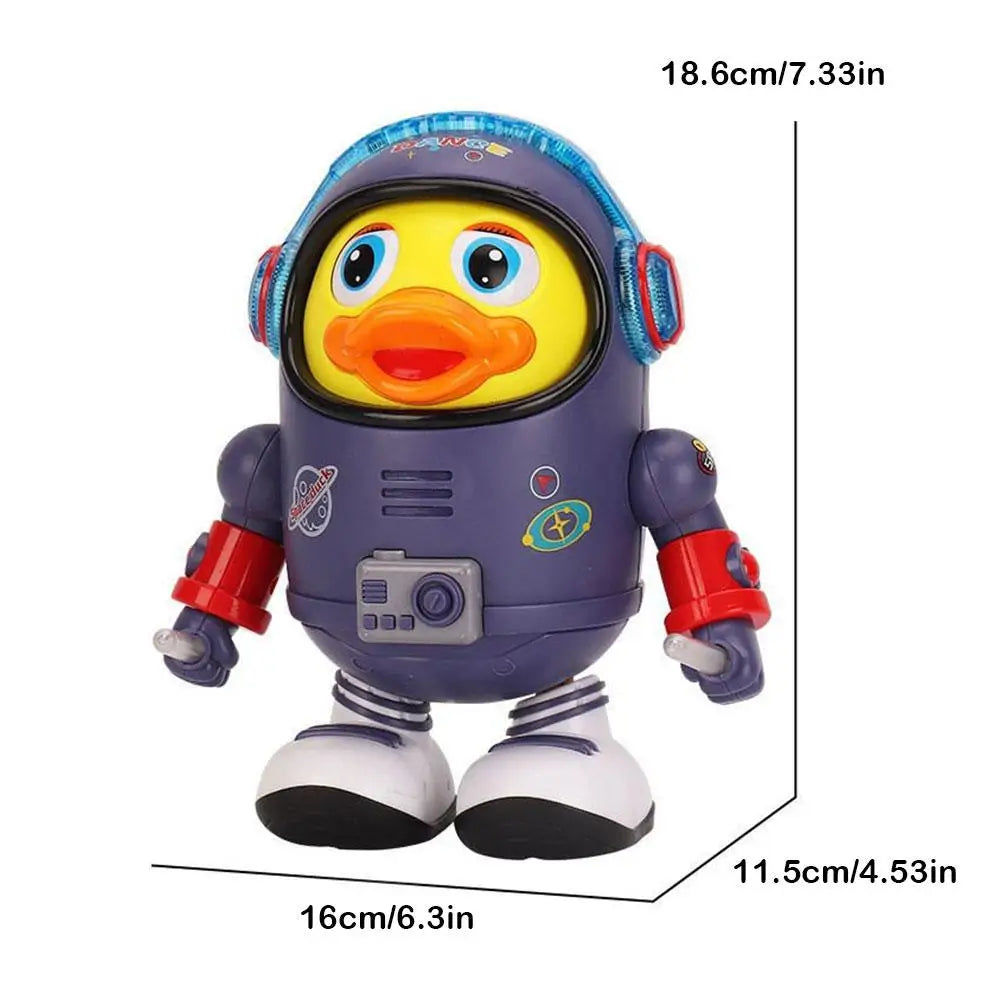 Baby Duck Toy Musical Interactive Toy Electric with Lights and Sounds Dancing Robot Space Elements for Infants Babies Kids Gifts