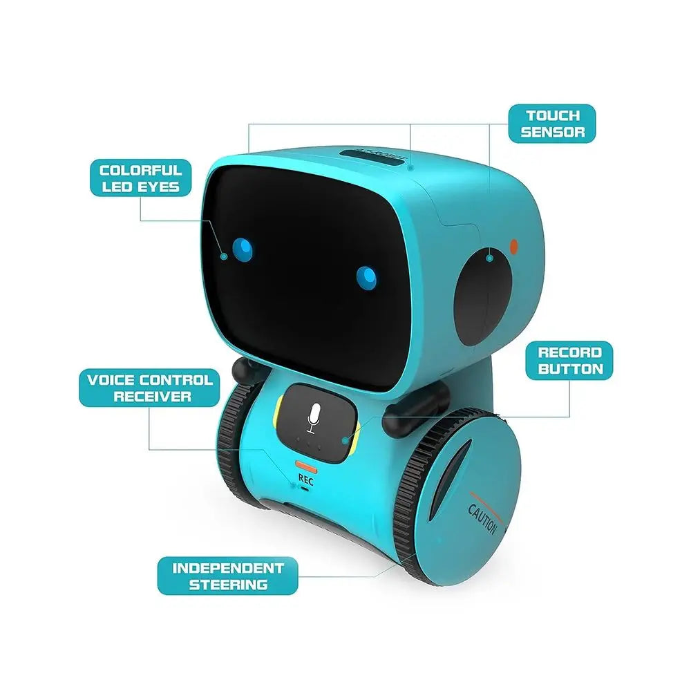 Emo Robot Intelligent Robots Russian & English & Spanish Version Voice & Touch control Toys Interactive Educational Children's G