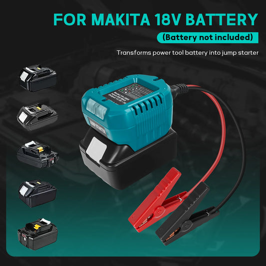 Igniter Jump Starter for Makita 18V Battery 10AWG Car Booster Cable Automotive Emergency Power DIY Adapter with Clips