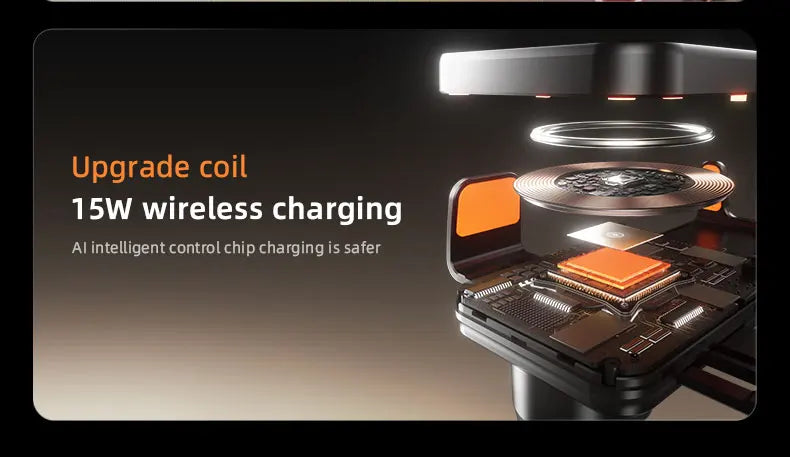 Magnetic Car Phone Holder 15W Wireless Fast Charger Infrared Induction Car Air Vent Bracket for iPhone 12 13 14 15 Andorid Mount