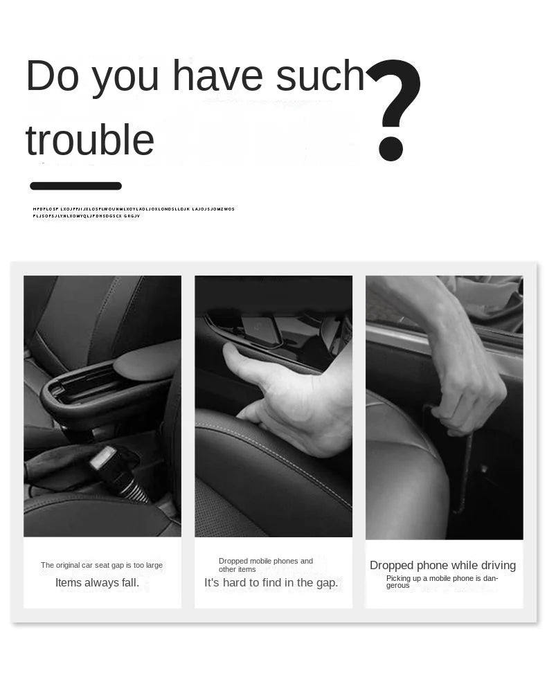 Car seat gap filler strips, car interior decoration supplies, car-mounted gap leak-proof filling strips, storage boxes