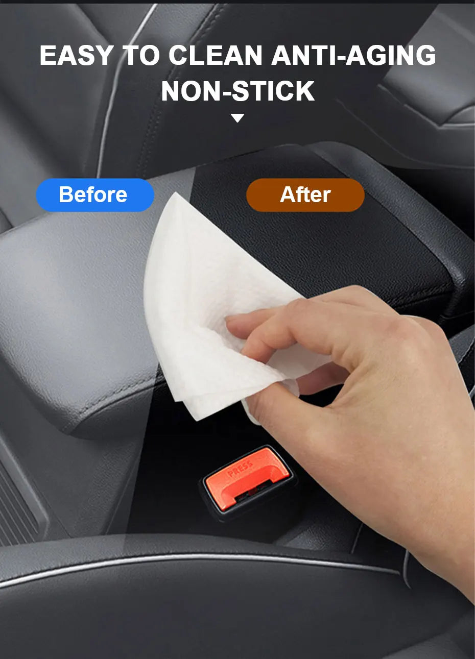 SEAMETAL 80pcs/bag Car Interior Cleaning Wipes Multi-function Car Dashboard Seat Leather Nursing Brightening Wipes Car Wash Care