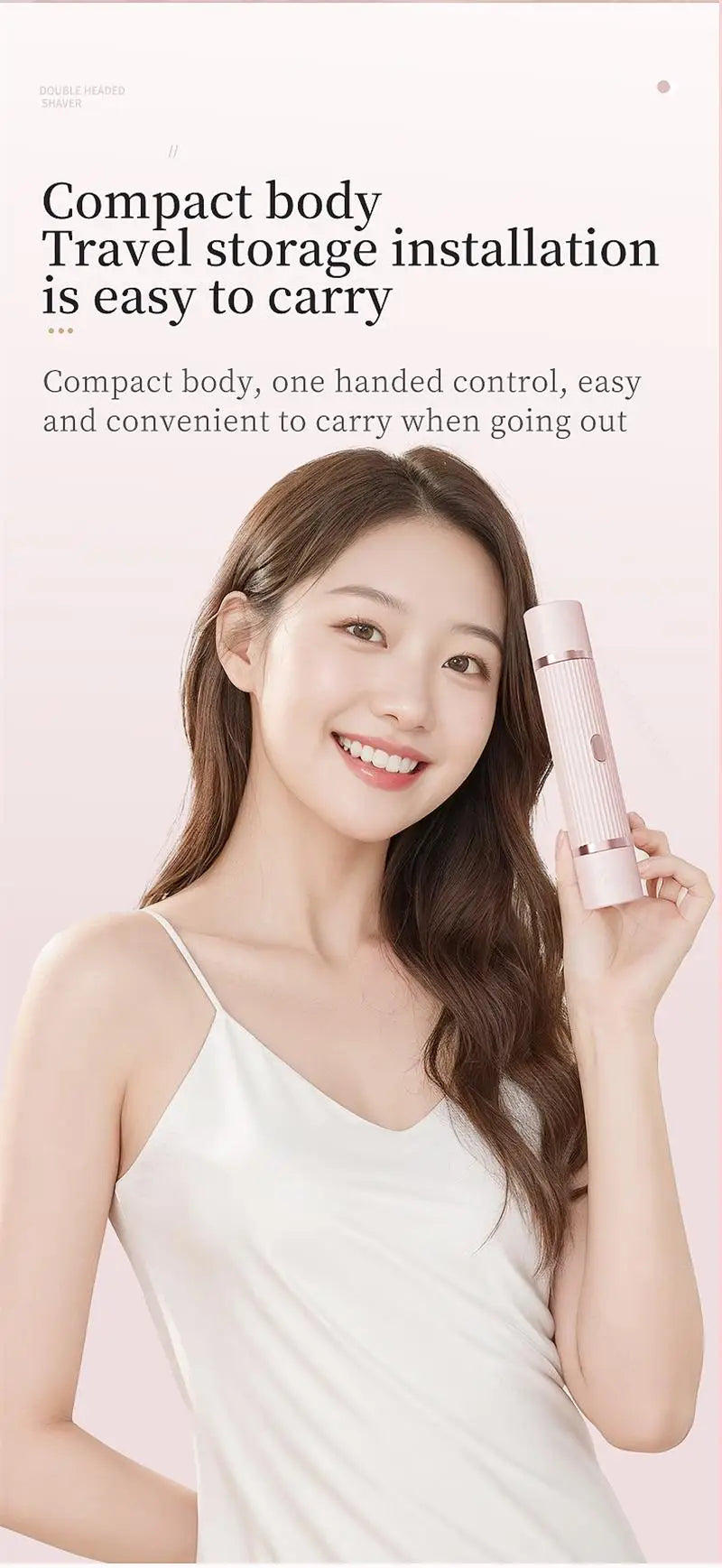 Beard Trimmer 2 in 1 Electric Shaver for Women Double Head Body Hair Removal Underarm Bikini Beard Hair Trimmer Electric Razor