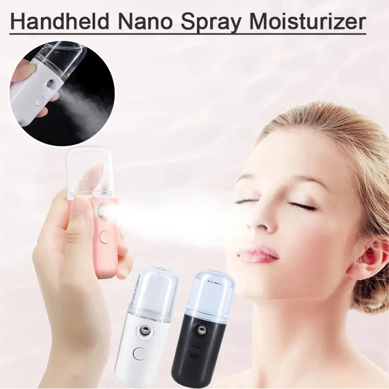 Миниатюрный нано-спрей для лица, увлажняющий распылитель для лица, косметический прибор, USB-увлажнитель, небулайзер, инструменты для ухода за кожей.