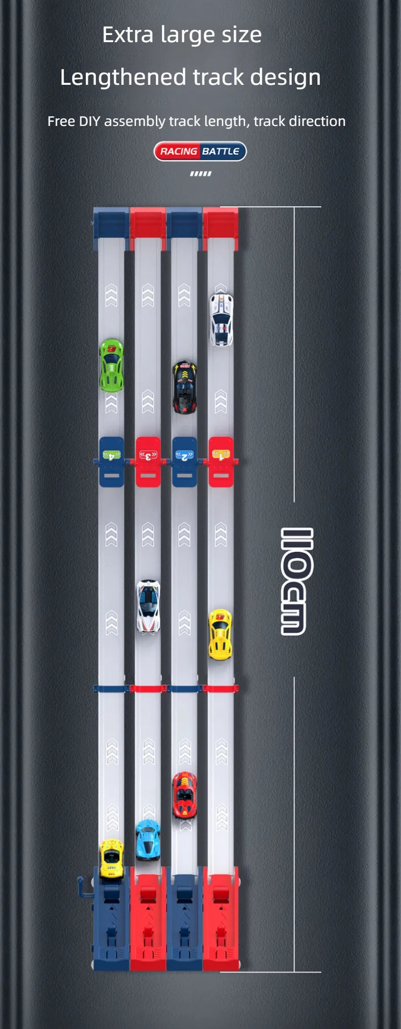 Competitive Racing Track Toy Vehicle with Alloy Car Kids Play Game for Children Educational Gift