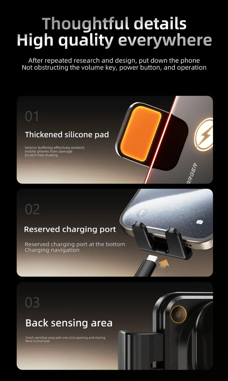Magnetic Car Phone Holder 15W Wireless Fast Charger Infrared Induction Car Air Vent Bracket for iPhone 12 13 14 15 Andorid Mount