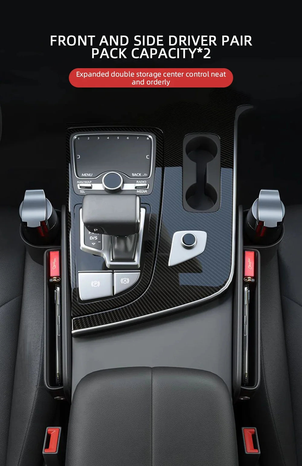 Multi Functional Car Seat Gap Filler Bag Cup Holder