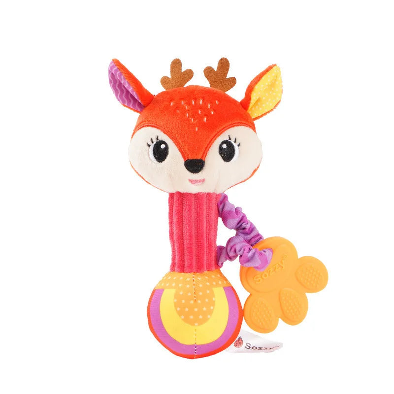 Baby Rattles Soft Hand Grab Sensory Shaker Teething Toys for BabiesSensory Plush Animal Toys for 0 12 Months Newborn Toys Gifts