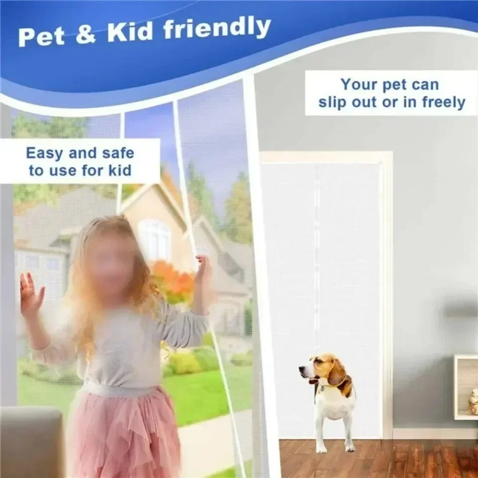 Anti Mosquito Magnetic Door Screen Invisible Mesh Curtain No Punching Auto Closing Insect Fly Bug Protector for Bedroom Entry