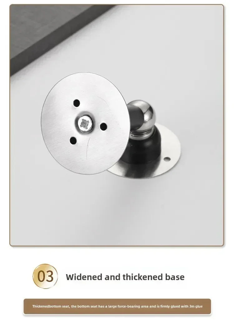 1PCS Stainless Steel Door Stopper Bathroom Magnetic Door Stop Heavy Duty Floor Wall Mount Wind-Proof Door Holder Hardware 2025