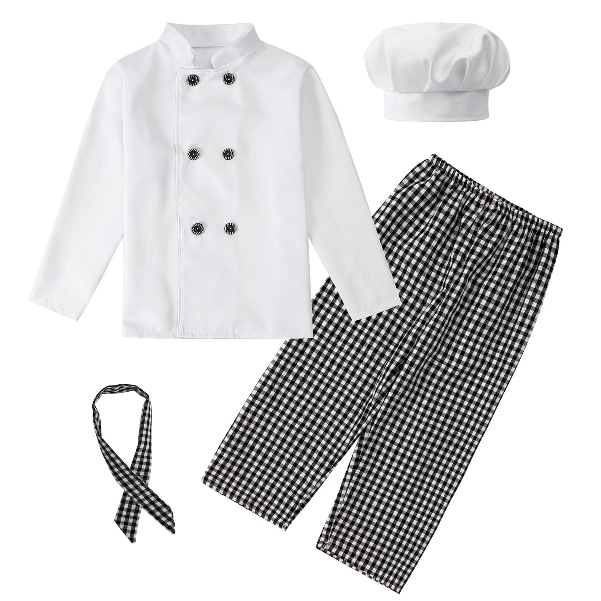 Kids Boys Chef Costume Girls Cooking Baking Clothes Children Halloween Chef Costume Set Cook Uniform Carnival Party Fancy Dress