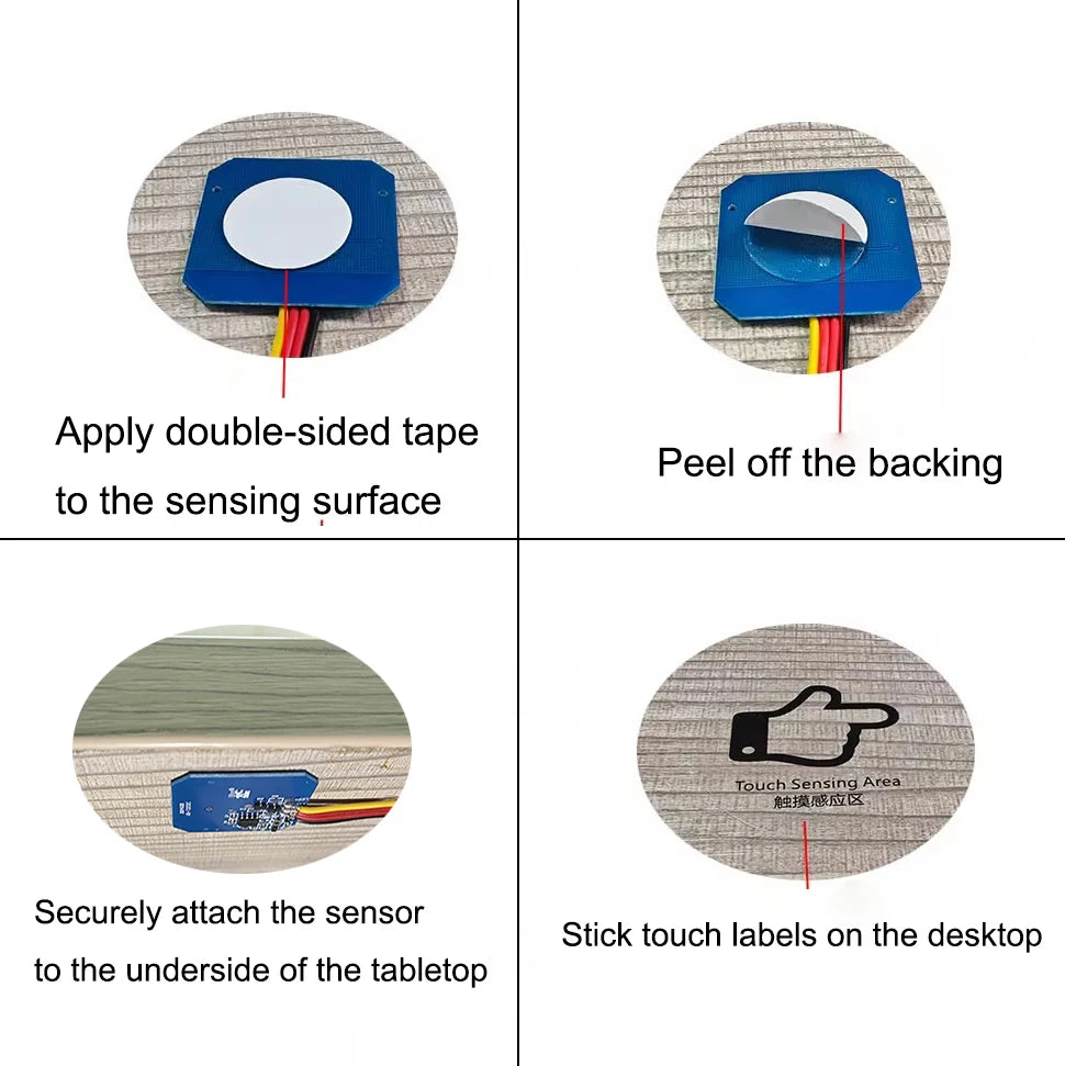 5-24V Touch Sensor Switch Hand-Sweep ControlPenetrate 5CM Wood/Glass/Acrylic  4 Mode Dimmable DIY Module Cabinet Closet Light