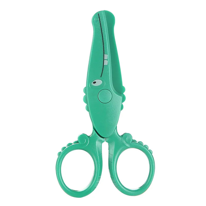Kids Safe Scissors, Preschool Training Plastic Scissors with Cute Animal Design, Child-Friendly Craft DIY Tool for Art Home Use