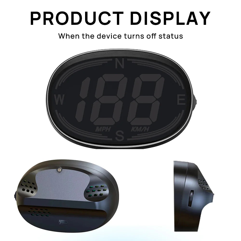 KWHUD H2 HUD Head Up Display GPS Digital Speedometer for Car Speed Gauge Meter MPH KM/H USB Plug&Play Auto Electronics Devices