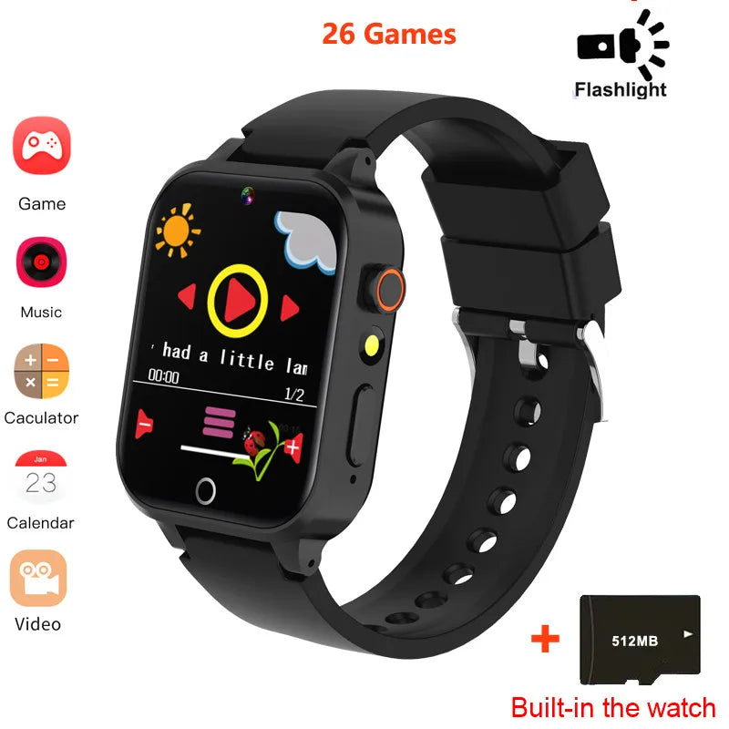 Kids Smart Watches For Girls Boys With 26 Games Touch Screen  Camera Pedometer Video MP3 Alarm Kids Digital Watch Birthday Gift