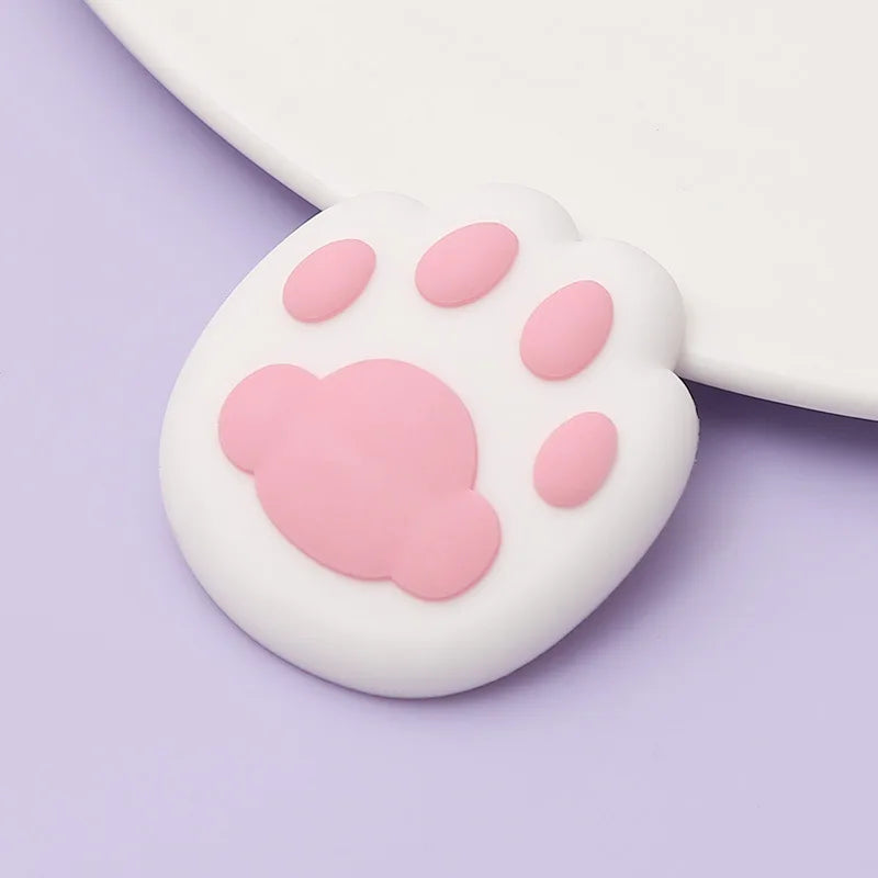 1PCS Wall Protector Door Handle Bumper Guard Stopper Anti-slip Sticker Self Adhesive Rubber Cute Cat Paw Door Crash Pad Stops