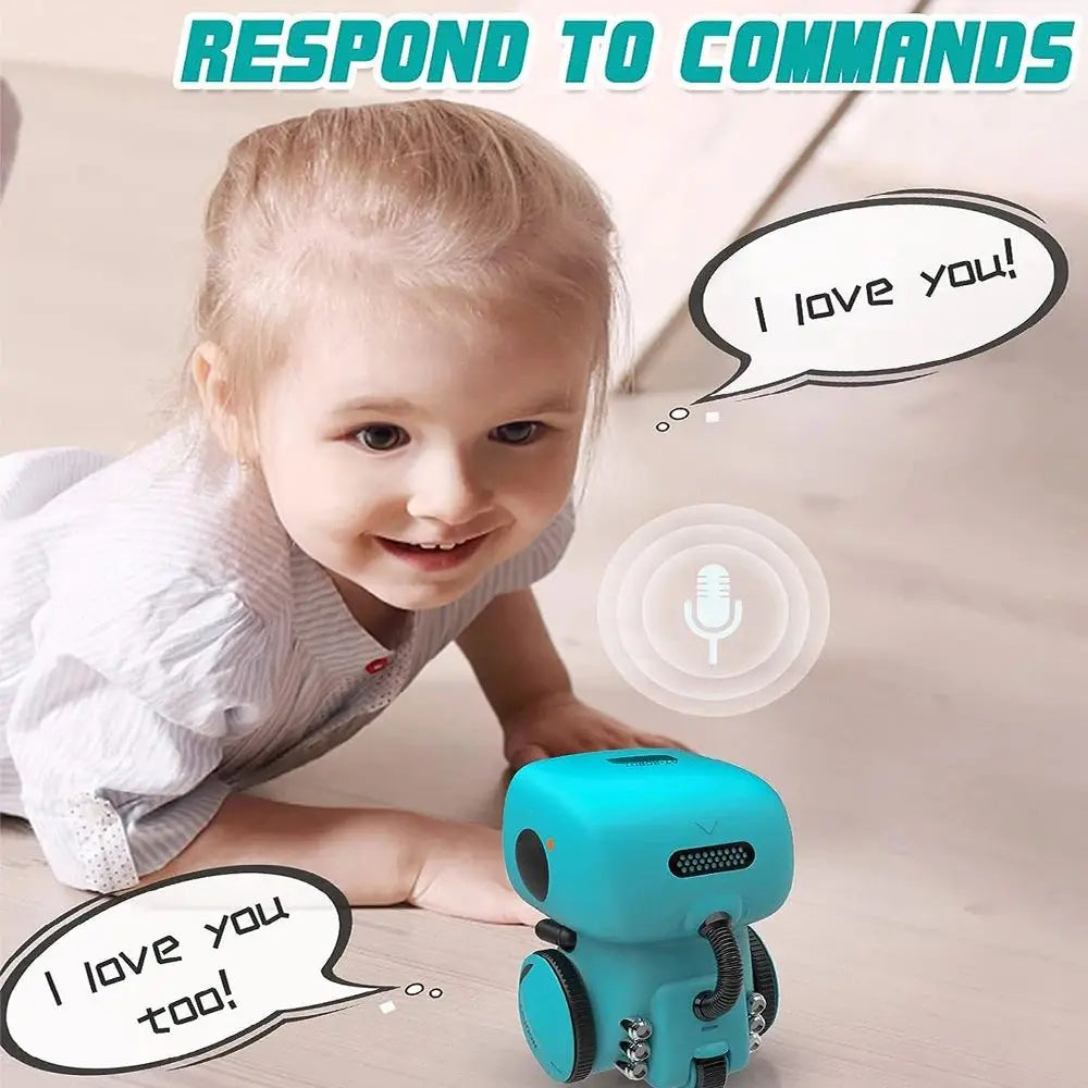 Emo Robot Intelligent Robots Russian & English & Spanish Version Voice & Touch control Toys Interactive Educational Children's G