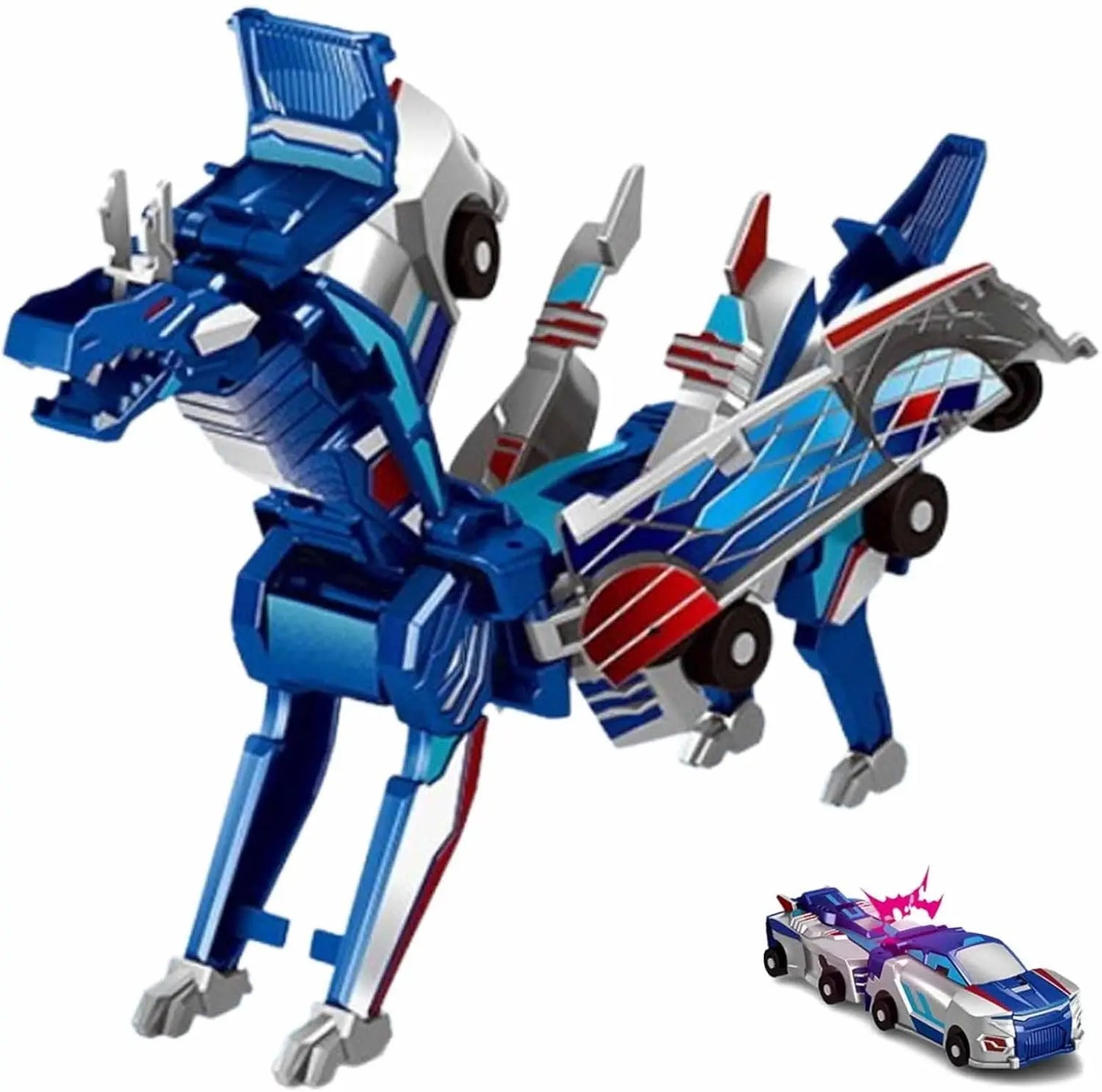 2 in 1 Collision Transforming Car Toy, Magnetic Cars Transform Fun - Cars with Collision Transformation Party Favors Gift
