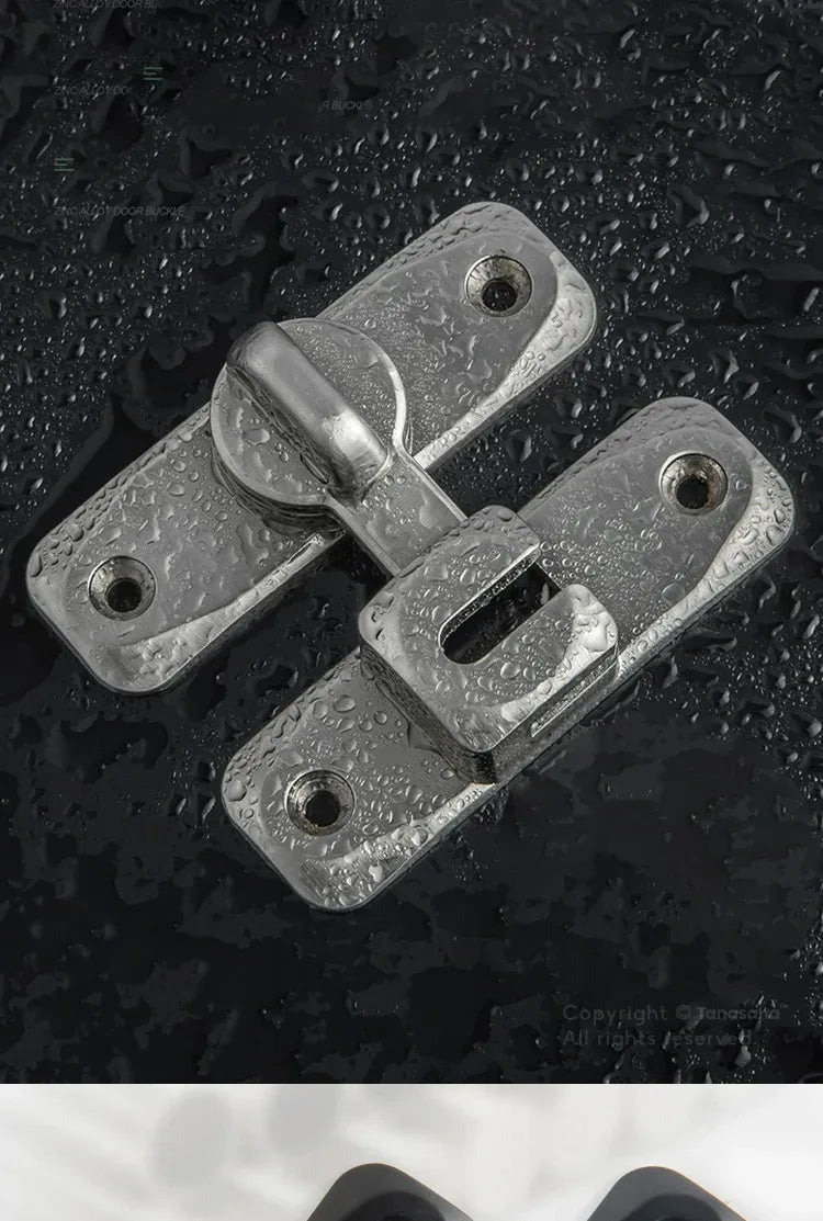 Hasp Latch Door Lock Anti-theft Buckle Latch Zinc Alloy Black Cabinet Locks Safety Lock Sliding Door Lock Door Bolts Hardware