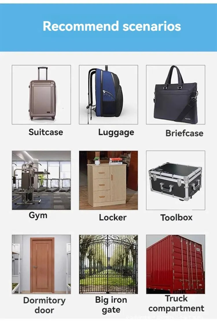 Travel Padlock Anti-theft Backpack Small Padlock Resettable 3/4 Digit Combination Suitcase Password Code Lock Luggage Padlock