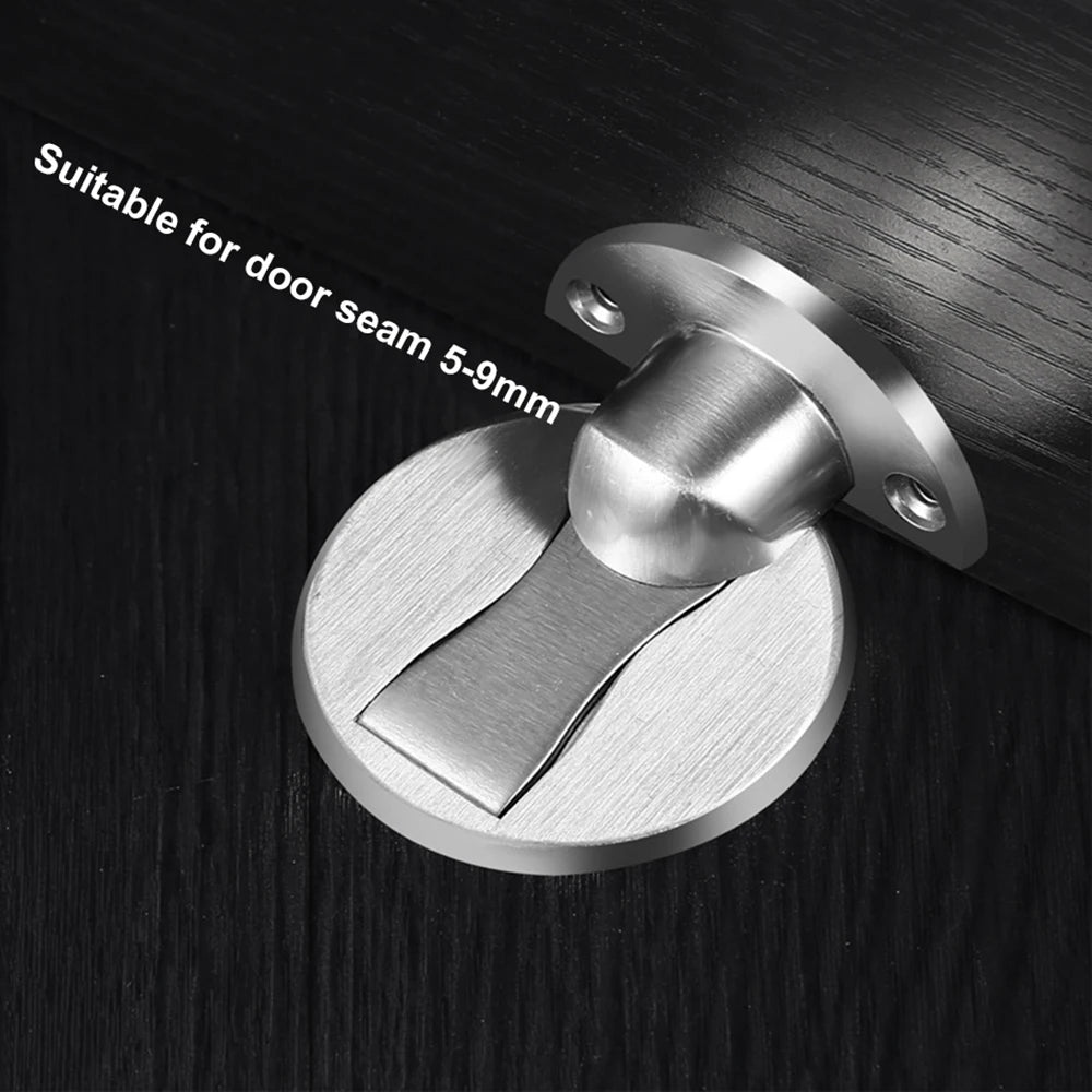 Magnetic Floor Door Stopper Mount Invisible Door Stops Heavy Duty Self Adhesive Wall Protector for Home Bedroom Doorstop