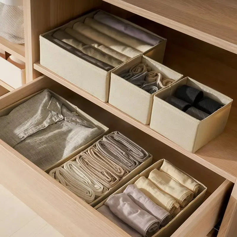 Drawer Organizers Clothes Dresser Organizer Bins Fabric Closet Organizers and Storage Drawer Dividers for Clothing Socks Underwe