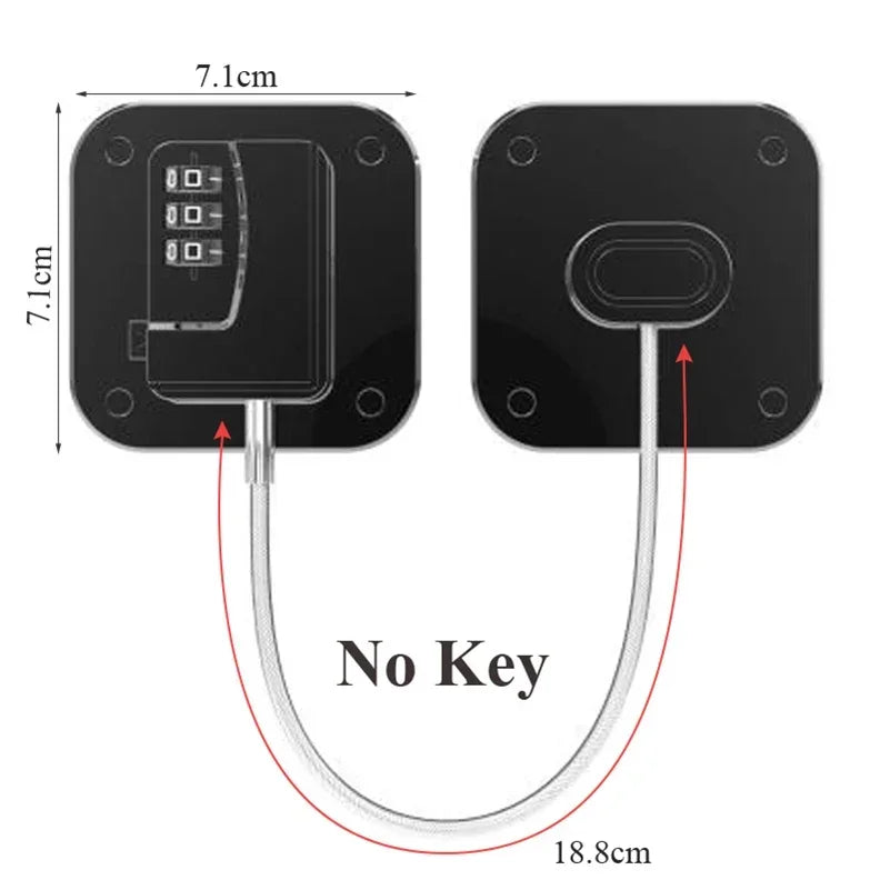 1 Pcs Child Safety Lock Cabinet Fridge Door Lock Stainless Steel Cable Protection Kids Baby Home Window Lock Strong Fix  מנעול