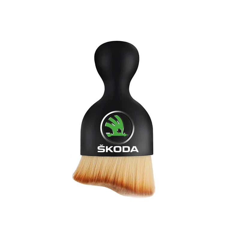 Car Interior Cleaning Soft Brush Tool Dust Remover For Skoda Fabia Kodiaq Kamiq Superb Yeti Octavia Enyaq Rapid Karoq Derivati